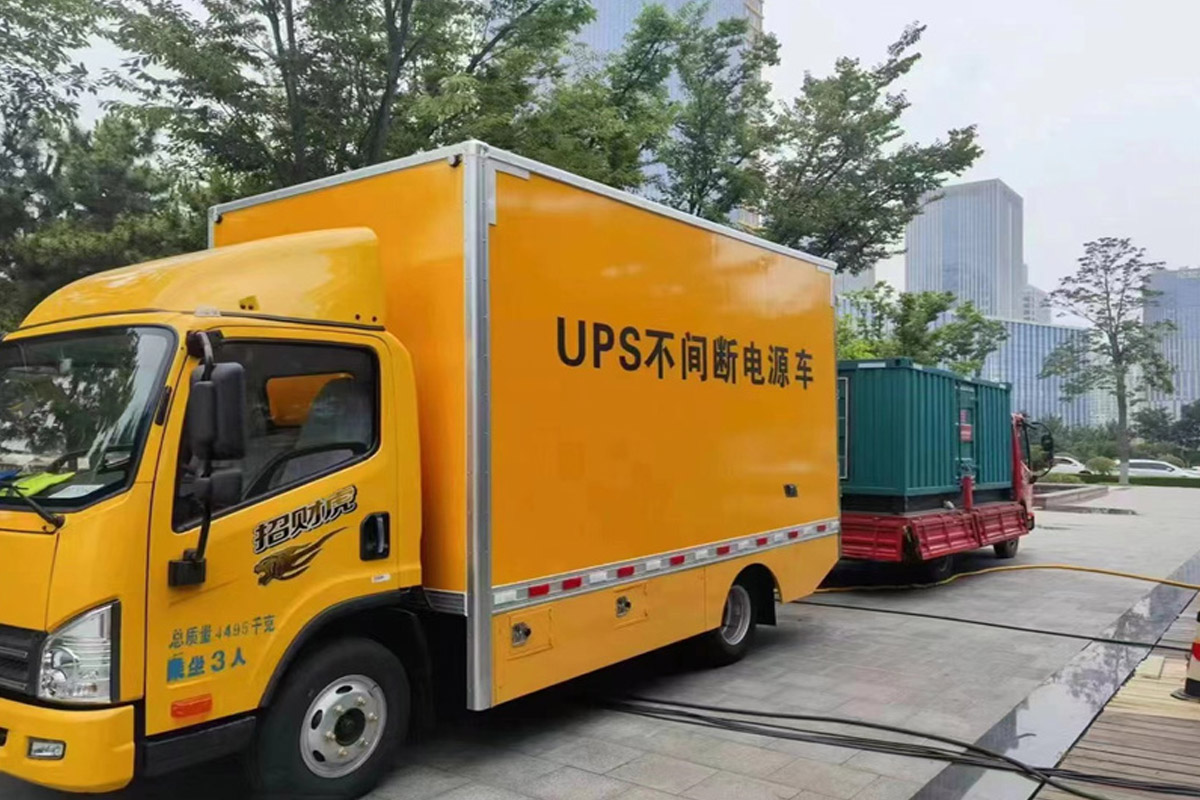 庆阳发电机租赁施工现场