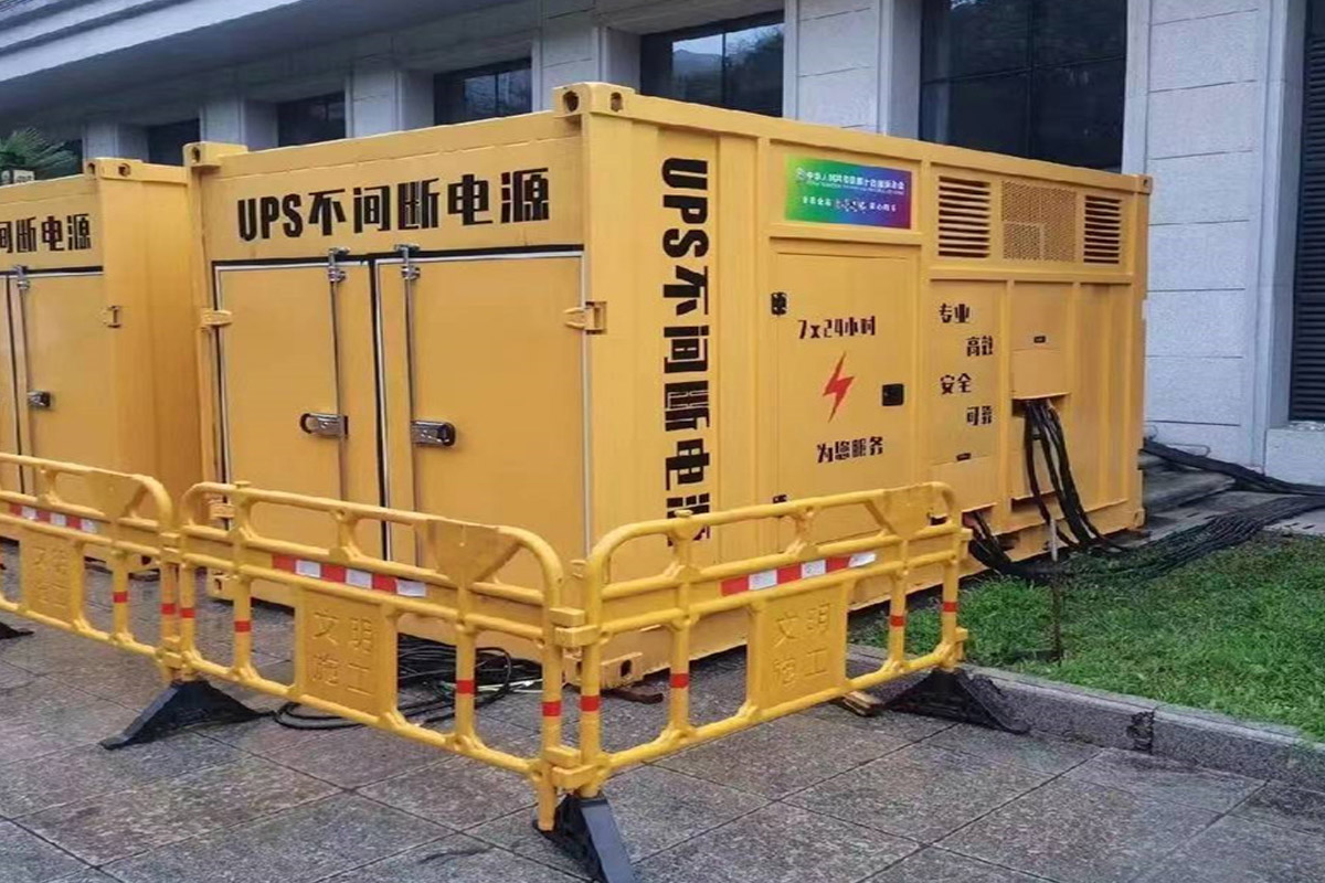 庆阳发电机租赁施工现场